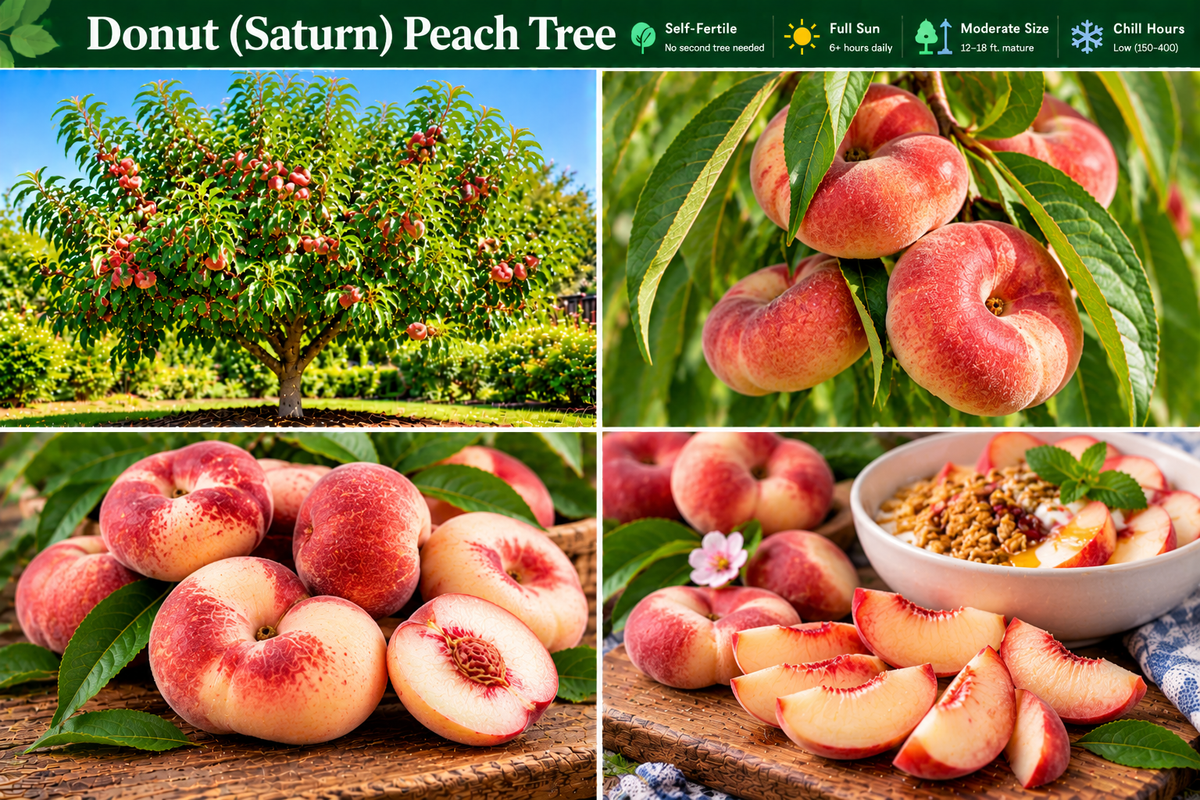 Donut (Saturn) Peach Tree