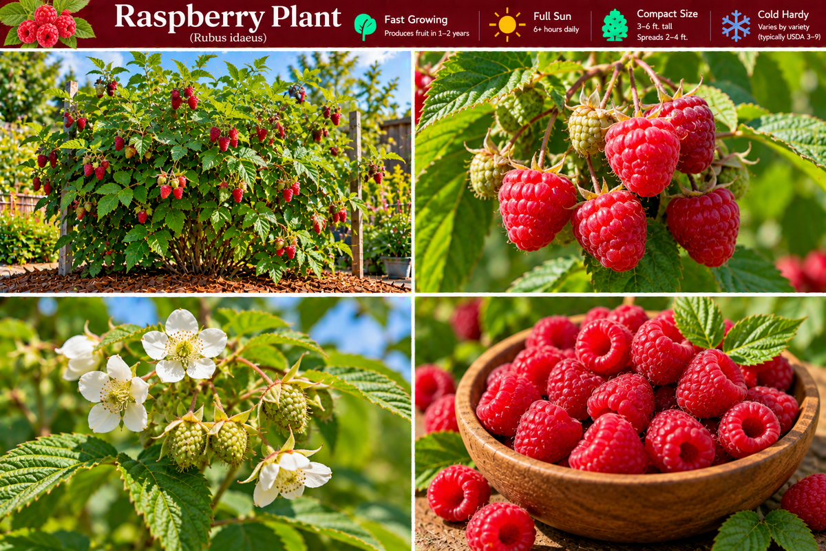 Baba Red Raspberry Plant
